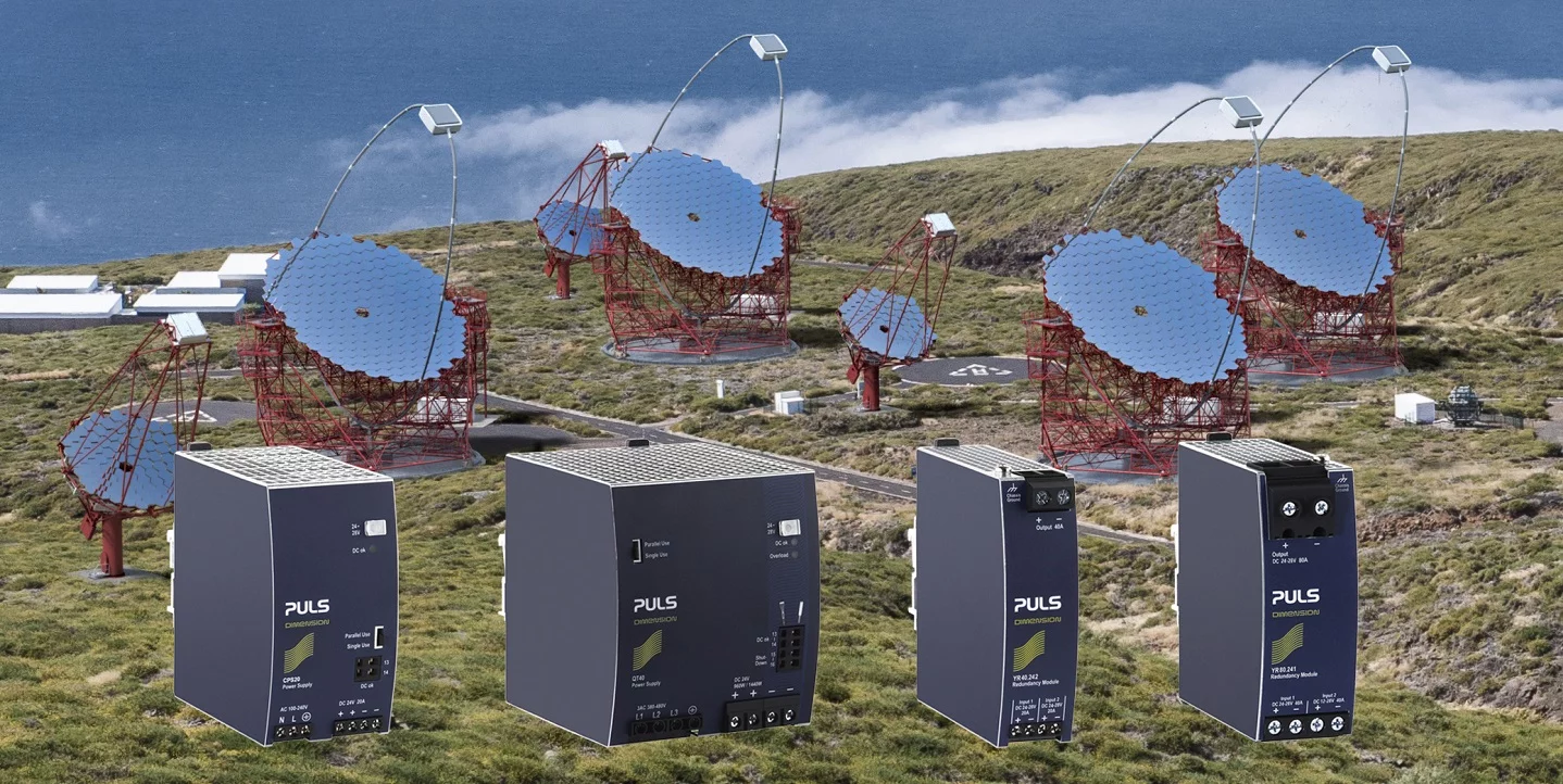 PULS DIN rail power supplies for the Cherenkov Telescope Array project. (Source: CTA Observatory / G. Pérez, IAC, SMM / flickr.com)
