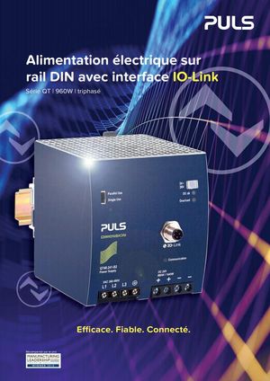 Alimentation électrique sur rail DIN avec interface IO-Link