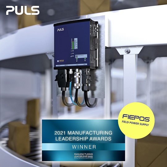 PULS is awarded with the Manufacturing Leadership Award 2021 for its FIEPOS Field Power Supplies.