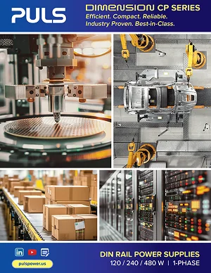 PULS North America - DIMENSION CP Series DIN Rail Power Supplies (Dec 2025)
